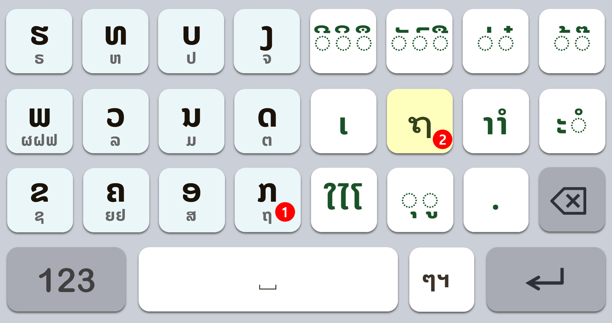 ဗျည်းရိုက်နှိပ်ပုံစံ